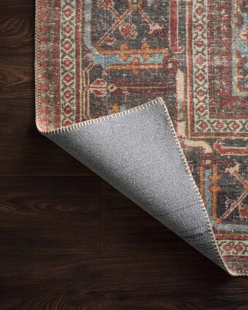 Loloi II Loren Collection - Traditional Power Loomed Rug in Brick & Midnight (LQ-13)