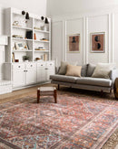 Loloi II Loren Collection - Traditional Power Loomed Rug in Brick & Midnight (LQ-13)
