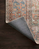 Loloi II Loren Collection - Traditional Power Loomed Rug in Terracotta & Sky (LQ-15)