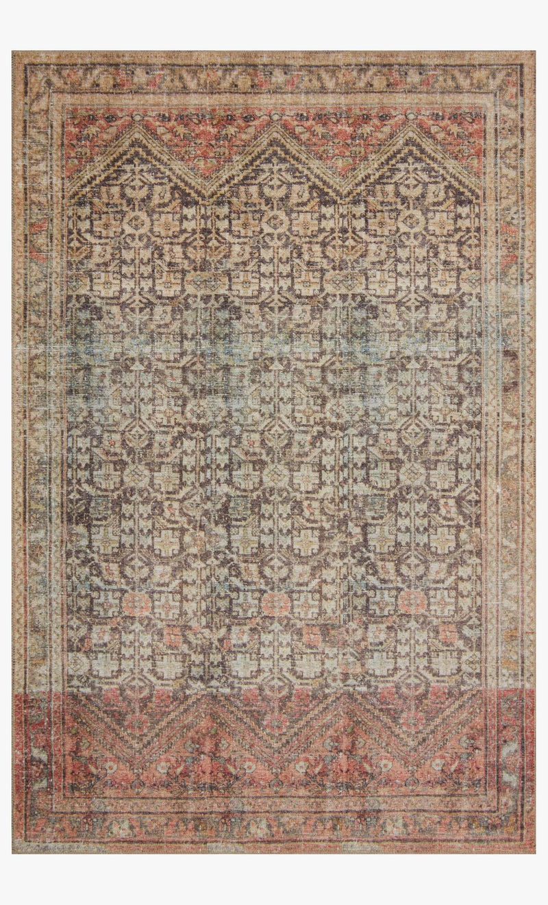 Loloi II Loren Collection - Traditional Power Loomed Rug in Charcoal & Multi (LQ-17)