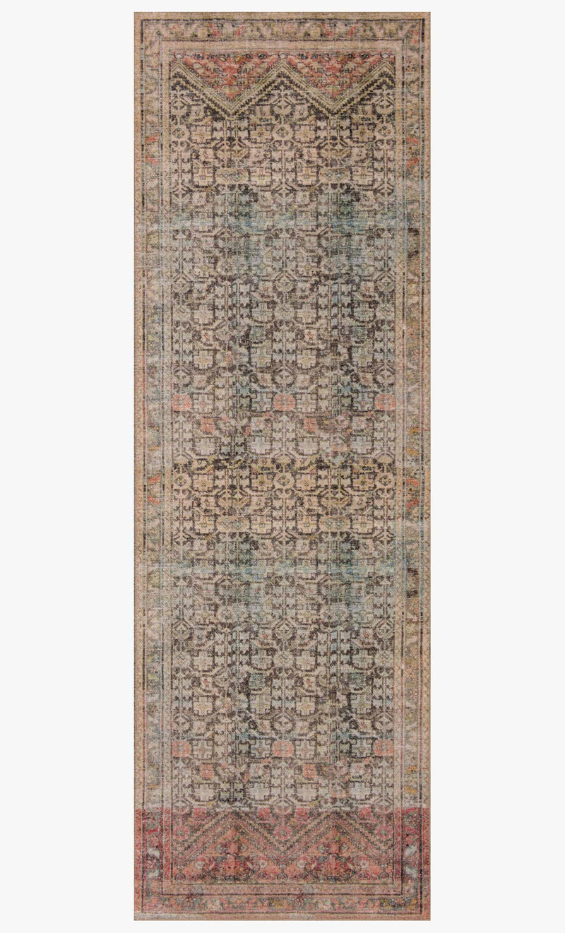 Loloi II Loren Collection - Traditional Power Loomed Rug in Charcoal & Multi (LQ-17)