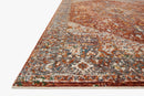 Loloi Lourdes Collection - Traditional Power Loomed Rug in Rust (LOU-02)