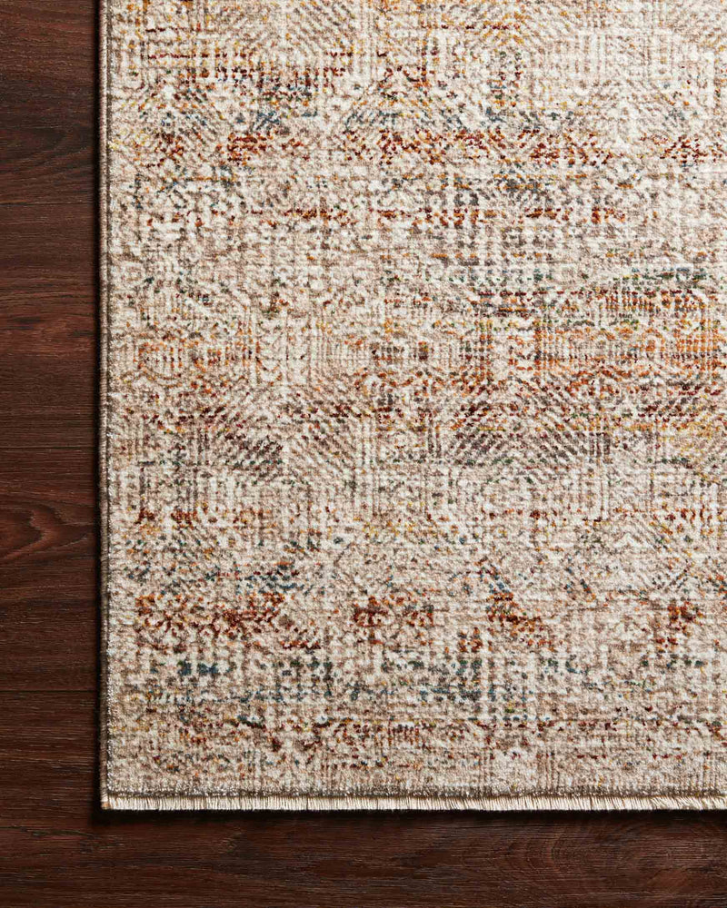 Loloi Lourdes Collection - Traditional Power Loomed Rug in Ivory & Spice (LOU-04)