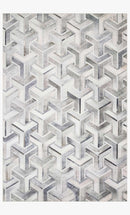 Loloi II Maddox Collection - Contemporary Power Loomed Rug in Silver & Ivory (MAD-05)