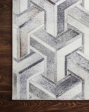 Loloi II Maddox Collection - Contemporary Power Loomed Rug in Silver & Ivory (MAD-05)