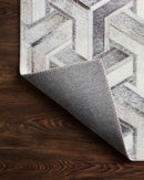 Loloi II Maddox Collection - Contemporary Power Loomed Rug in Silver & Ivory (MAD-05)