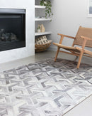 Loloi II Maddox Collection - Contemporary Power Loomed Rug in Silver & Ivory (MAD-05)
