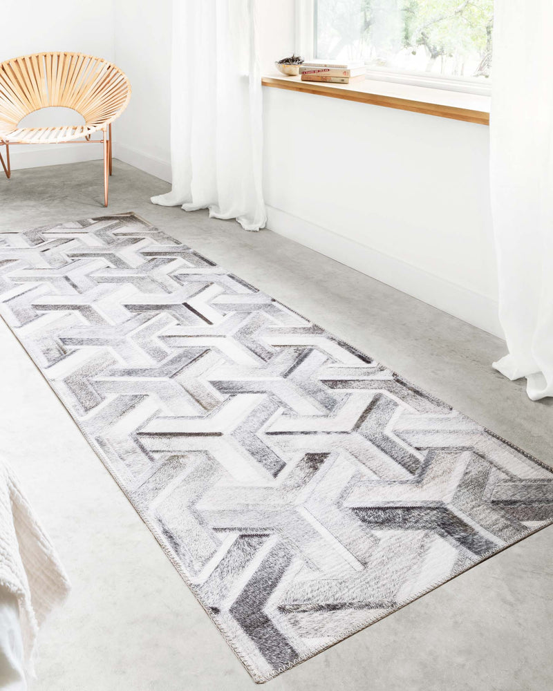 Loloi II Maddox Collection - Contemporary Power Loomed Rug in Silver & Ivory (MAD-05)