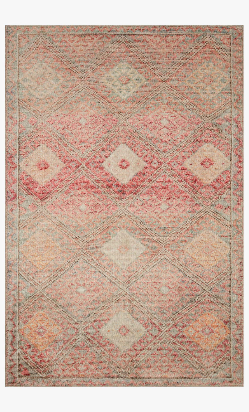 Justina Blakeney x Loloi Malik Collection - Contemporary Power Loomed Rug in Dove & Sunset (MAL-01)