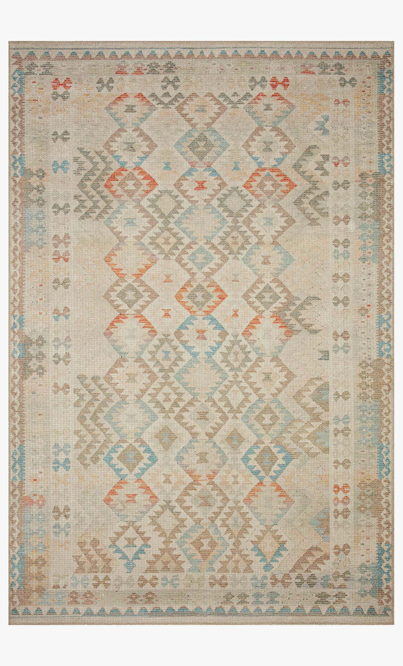 Justina Blakeney x Loloi Malik Collection - Contemporary Power Loomed Rug in Natural & Multi (MAL-02)