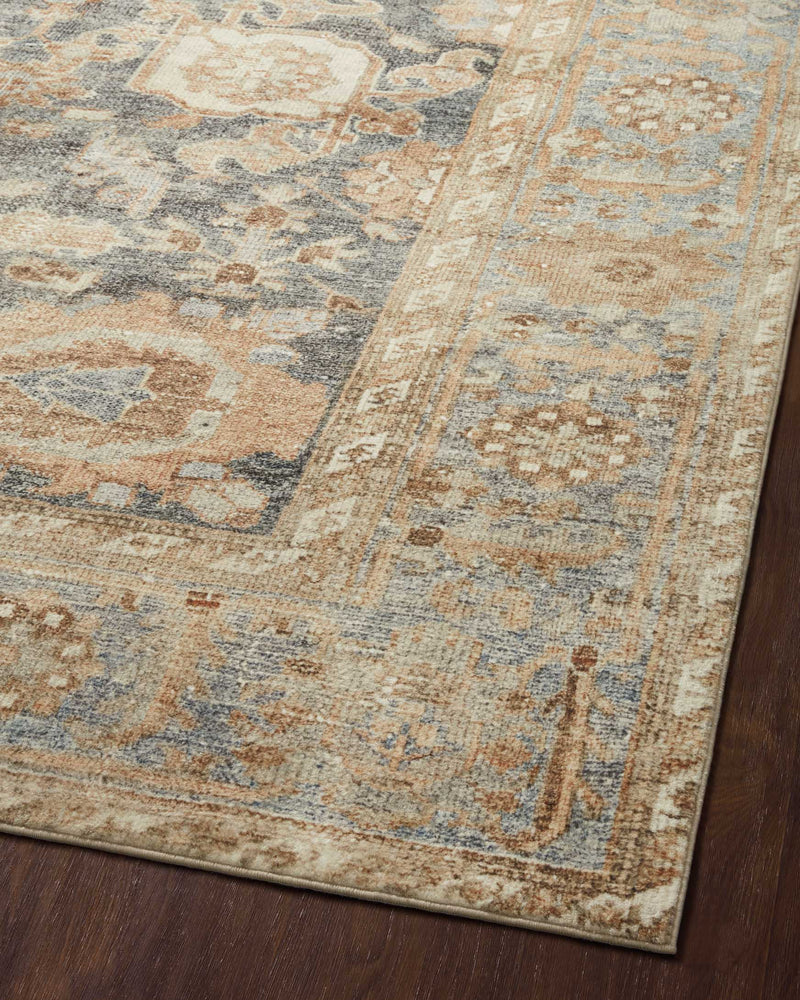 Loloi II Margot Collection - Traditional Power Loomed Rug in Ocean & Spice (MAT-03)