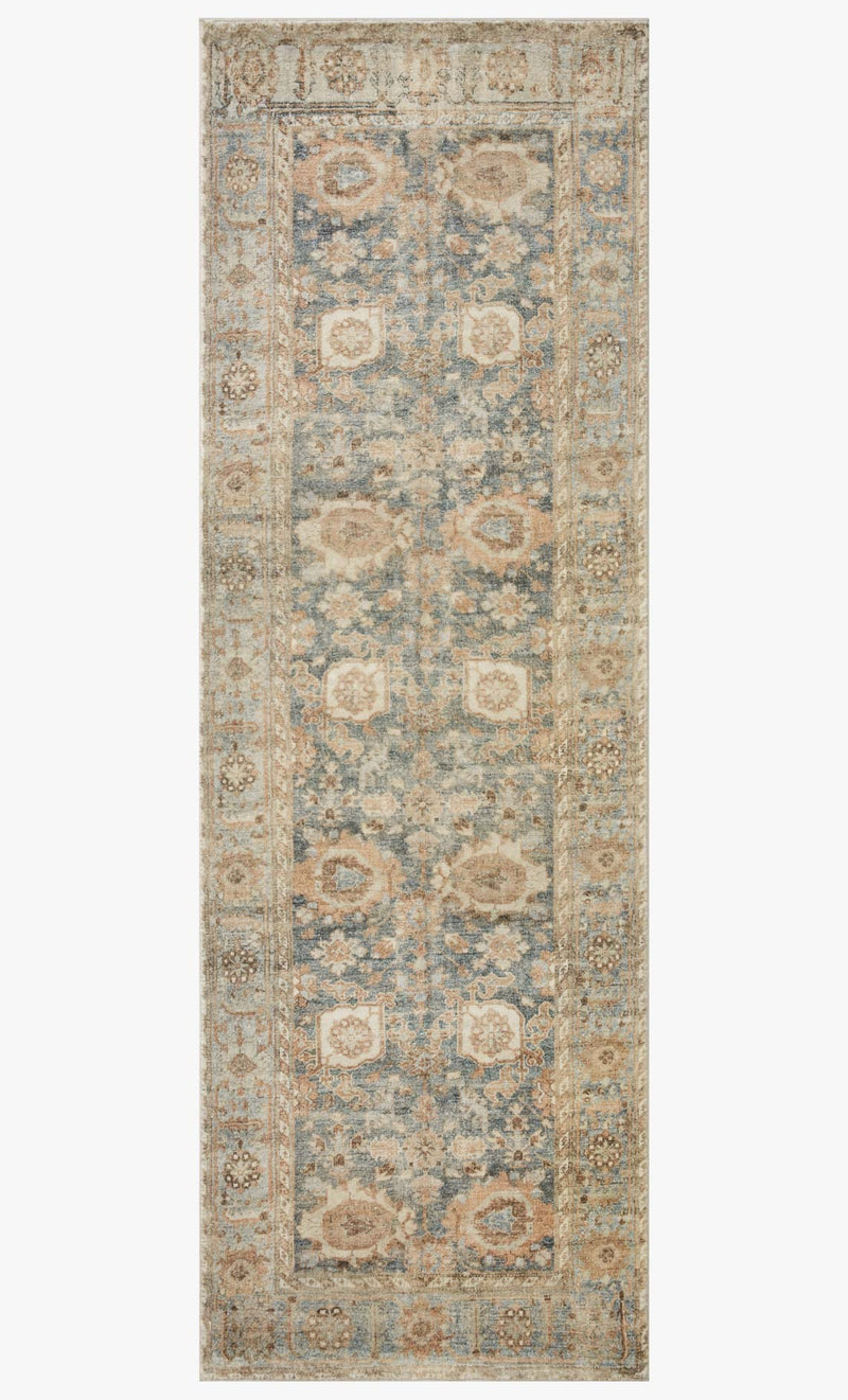 Loloi II Margot Collection - Traditional Power Loomed Rug in Ocean & Spice (MAT-03)