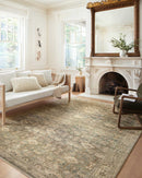 Loloi II Margot Collection - Traditional Power Loomed Rug in Antique & Sage (MAT-04)
