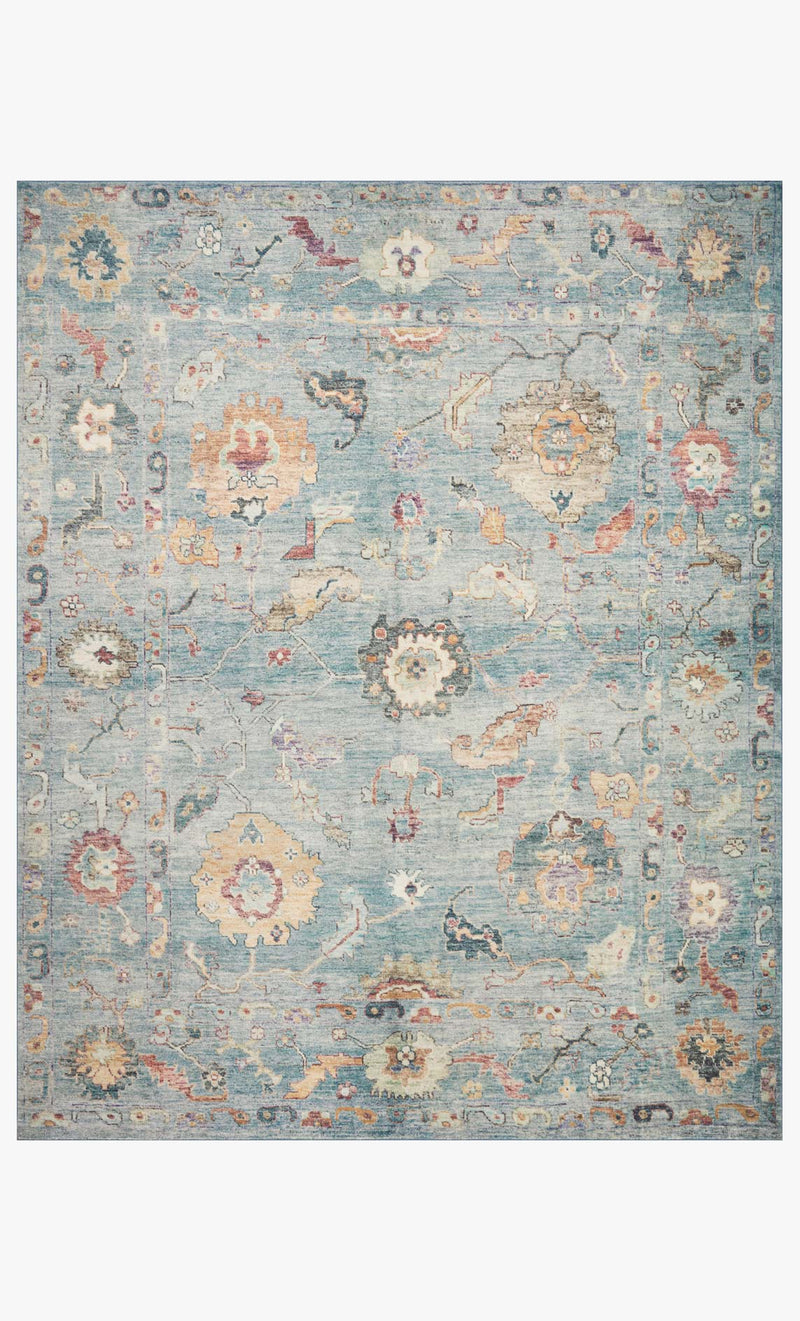 Loloi II Margot Collection - Traditional Power Loomed Rug in Denim (MAT-06)