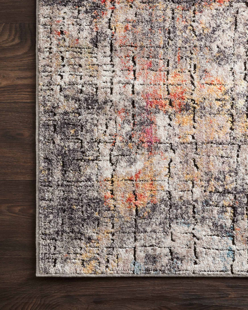 Loloi Medusa Collection - Contemporary Power Loomed Rug in Graphite & Sunset (MED-07)