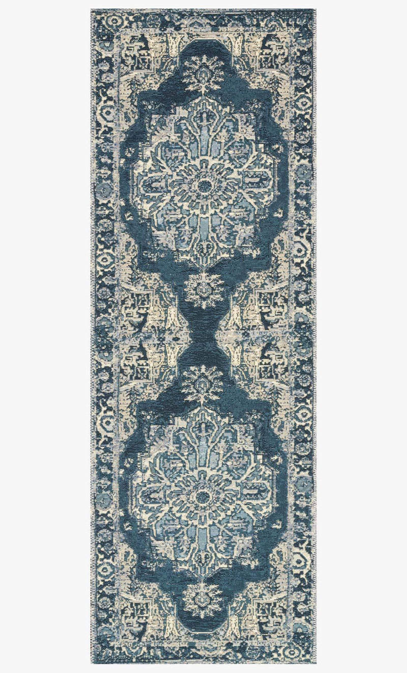 Loloi Mika Collection - Indoor/Outdoor Power Loomed Rug in Dk Blue & Dk Blue (MIK-01)