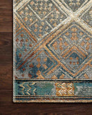 Loloi Mika Collection - Indoor/Outdoor Power Loomed Rug in Ivory & Mediterranean (MIK-02)