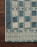 Loloi Mika Collection - Indoor/Outdoor Power Loomed Rug in Blue & Ivory (MIK-08)