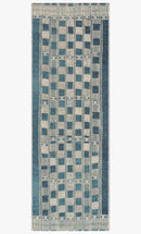 Loloi Mika Collection - Indoor/Outdoor Power Loomed Rug in Blue & Ivory (MIK-08)