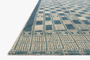 Loloi Mika Collection - Indoor/Outdoor Power Loomed Rug in Blue & Ivory (MIK-08)