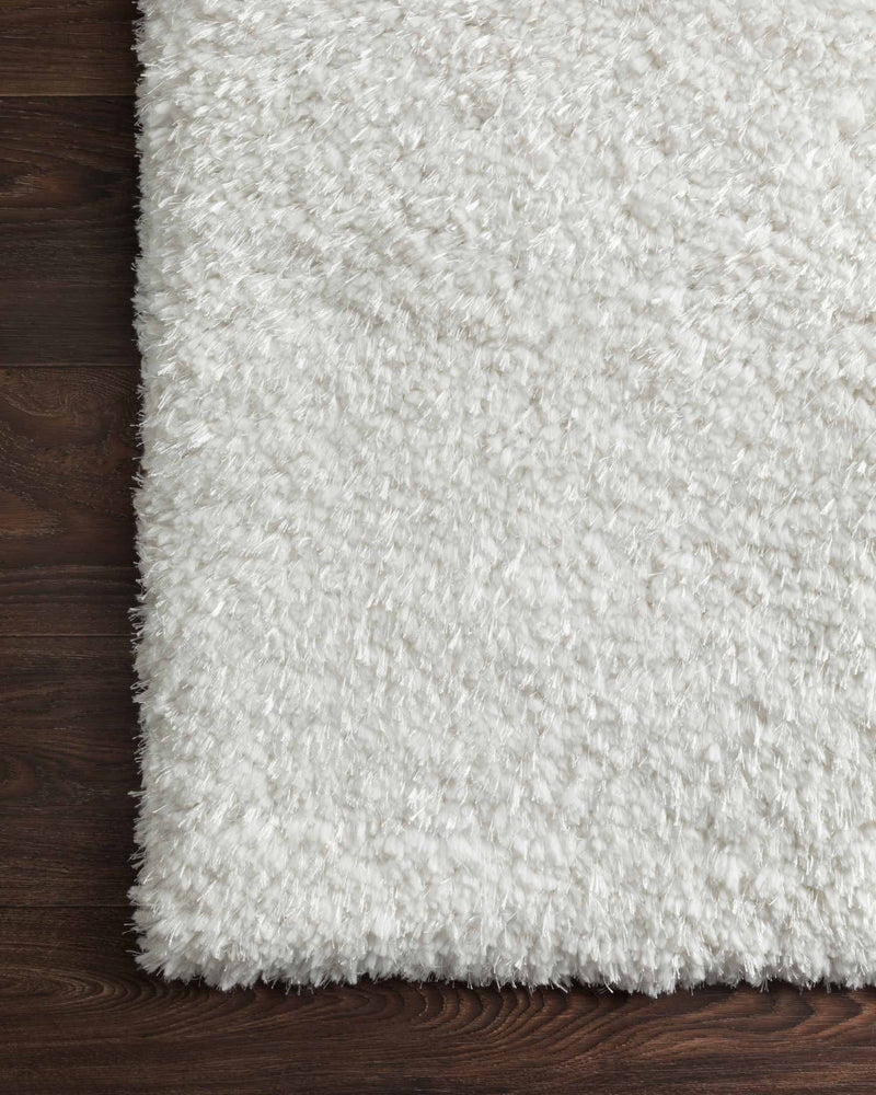 Loloi II Mila Shag Collection - Shags Hand Tufted Rug in White (MIL-01)