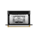 ZLINE Autograph Edition 30-Inch 1.6 cu ft. Built-in Convection Microwave Oven in Black Stainless Steel with Gold Accents (MWOZ-30-BS-G)