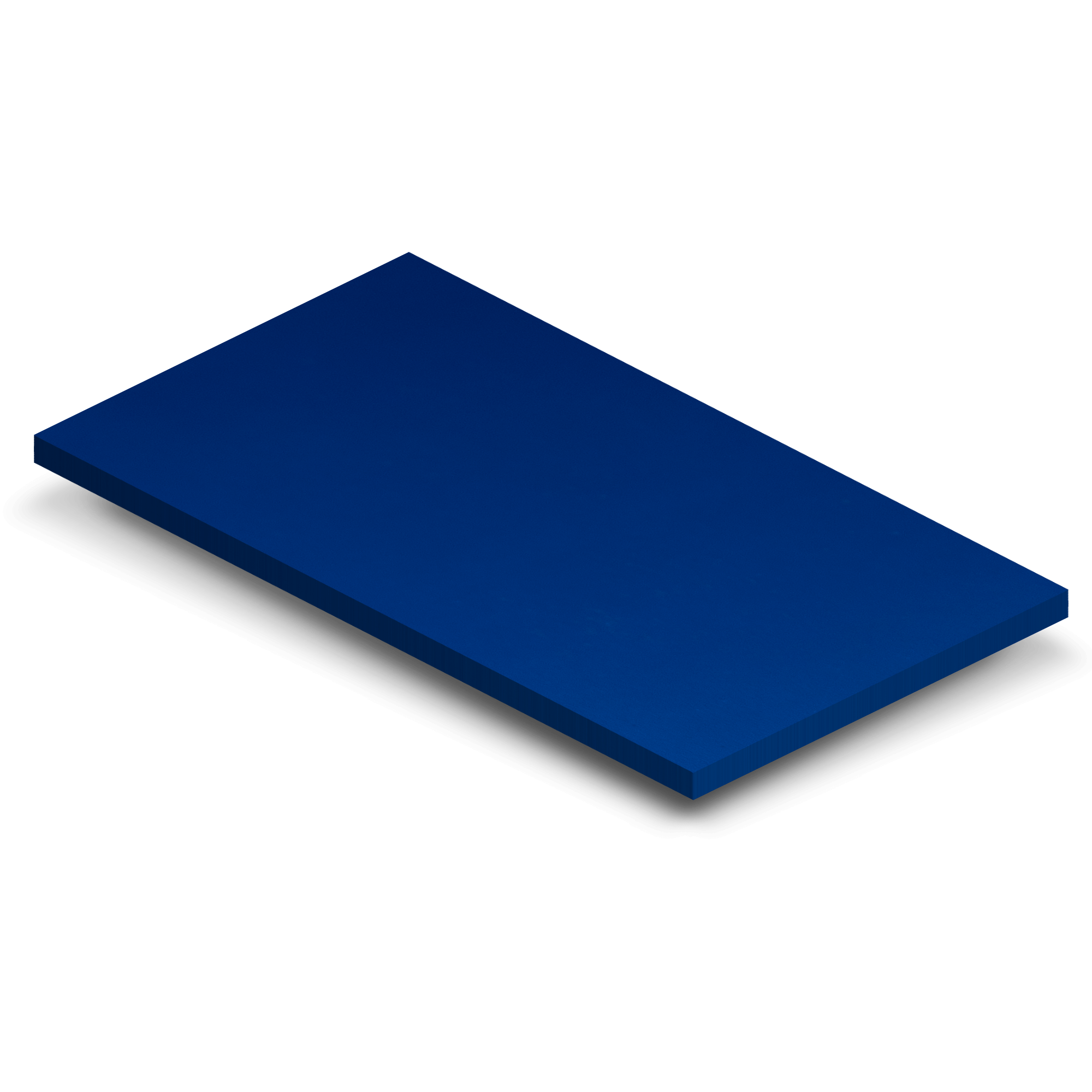 Matte blue rectangular sample board with beveled edges