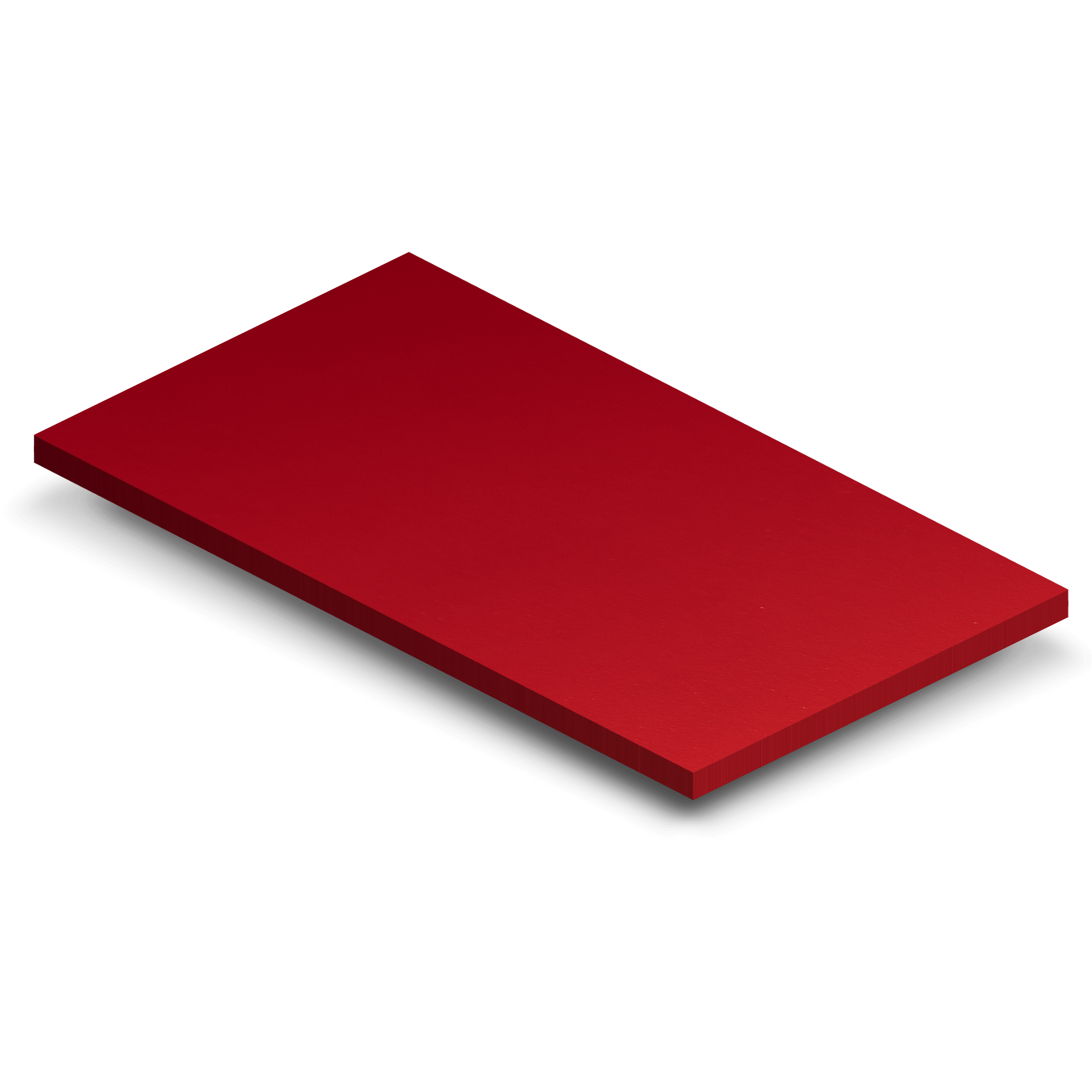 ZLINE matte red rectangular sample panel with smooth finish