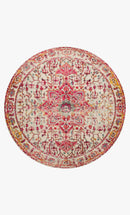 Loloi II Nadia Collection - Transitional Power Loomed Rug in Ivory & Pink (NN-02)