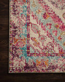 Loloi II Nadia Collection - Transitional Power Loomed Rug in Aqua & Pink (NN-03)