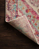 Loloi II Nadia Collection - Transitional Power Loomed Rug in Aqua & Pink (NN-03)