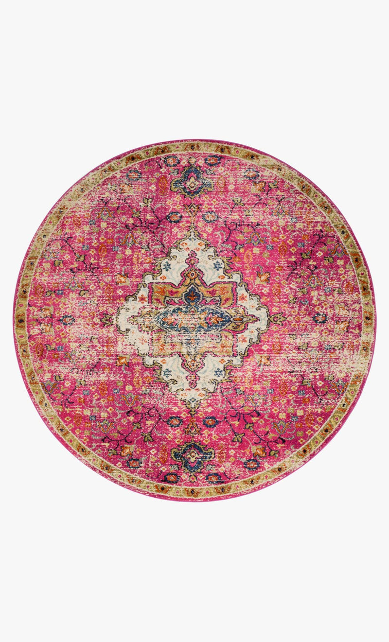 Loloi II Nadia Collection - Transitional Power Loomed Rug in Pink & Midnight (NN-04)
