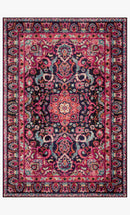 Loloi II Nadia Collection - Transitional Power Loomed Rug in Midnight & Pink (NN-06)