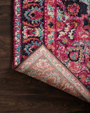 Loloi II Nadia Collection - Transitional Power Loomed Rug in Midnight & Pink (NN-06)