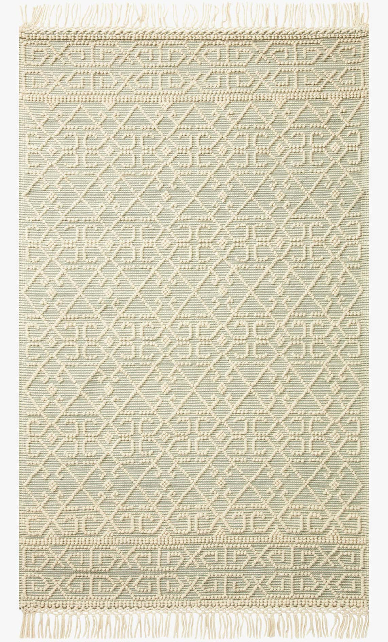 Loloi II Noelle Collection - Contemporary Hand Woven Rug in Ivory & Blue (NOE-03)