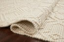 Loloi II Noelle Collection - Contemporary Hand Woven Rug in Ivory & Ivory (NOE-04)