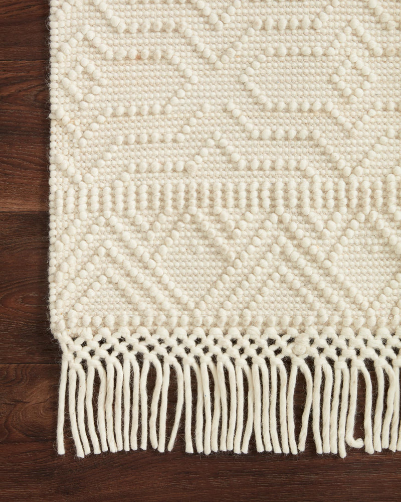 Loloi II Noelle Collection - Contemporary Hand Woven Rug in Ivory & Ivory (NOE-04)