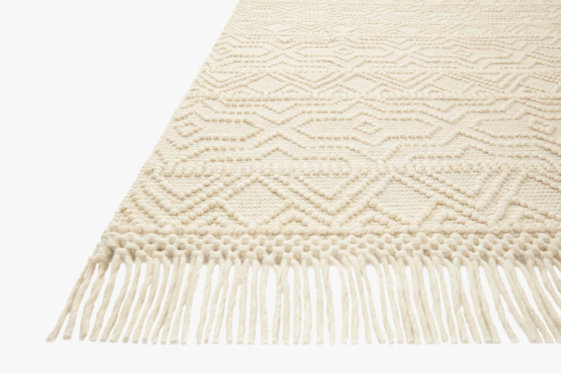 Loloi II Noelle Collection - Contemporary Hand Woven Rug in Ivory & Ivory (NOE-04)