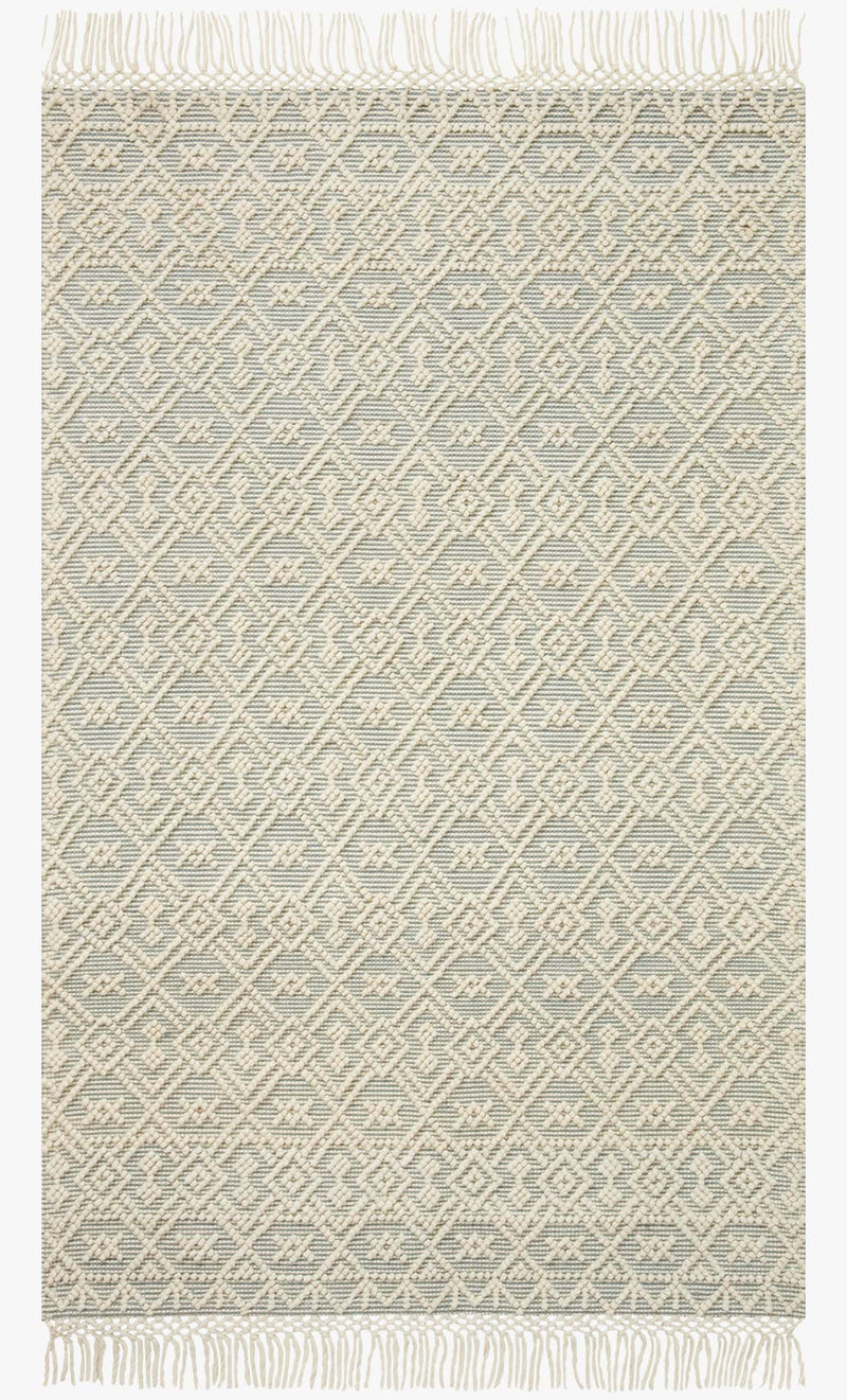 Loloi II Noelle Collection - Contemporary Hand Woven Rug in Ivory & Blue (NOE-05)