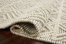 Loloi II Noelle Collection - Contemporary Hand Woven Rug in Ivory & Grey (NOE-07)