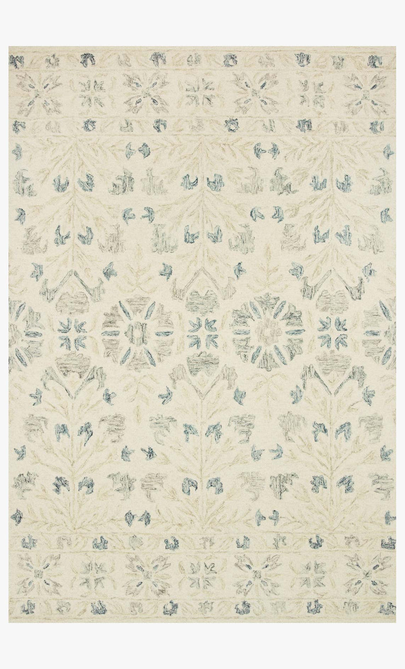 Loloi Norabel Collection - Contemporary Hooked Rug in Ivory & Grey (NOR-02)