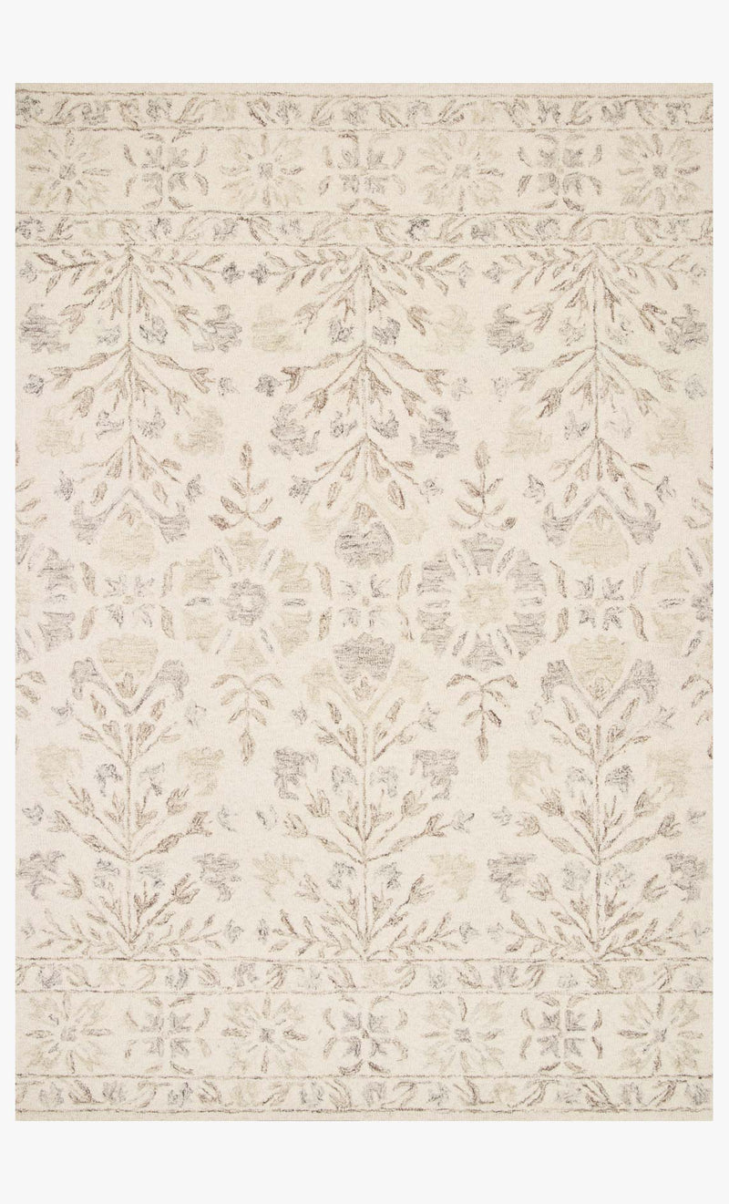 Loloi Norabel Collection - Contemporary Hooked Rug in Ivory & Neutral (NOR-02)