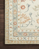 Loloi Norabel Collection - Contemporary Hooked Rug in Ivory & Rust (NOR-03)