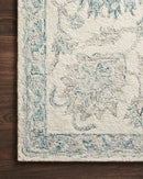 Loloi Norabel Collection - Contemporary Hooked Rug in Ivory & Blue (NOR-04)