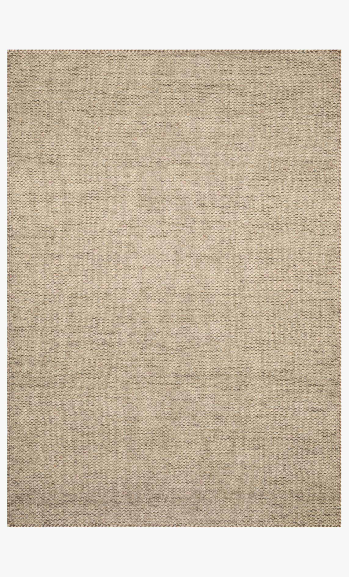 Wheat hand-woven transitional rug with textured flat weave and thin border edges