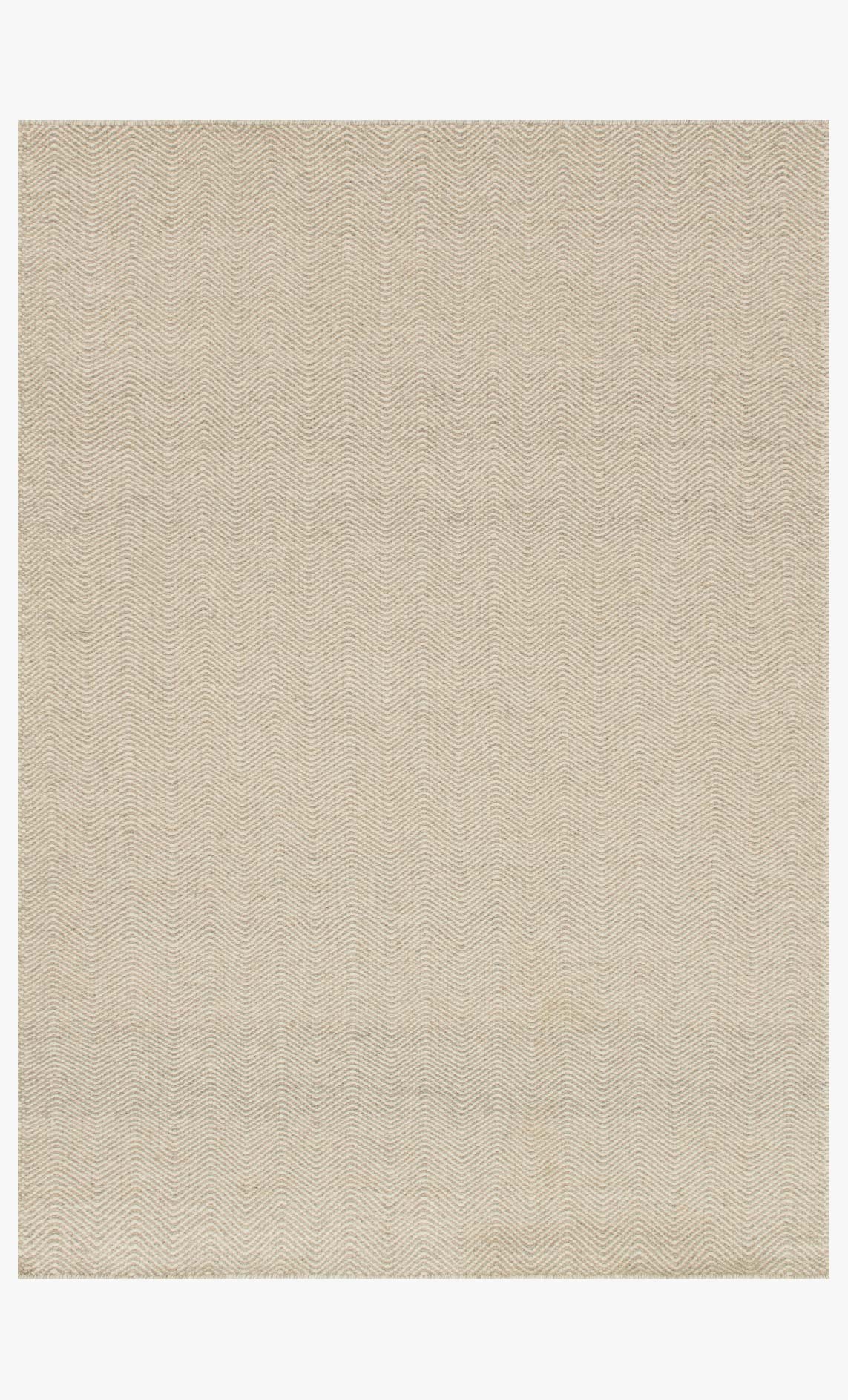 Hand-woven transitional rug in light gravel beige with subtle textured weave