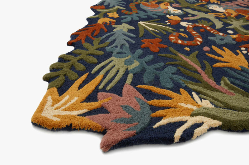 Justina Blakeney x Loloi Optimism Collection - Contemporary Hand Tufted Rug in Navy & Multi (OPT-01)