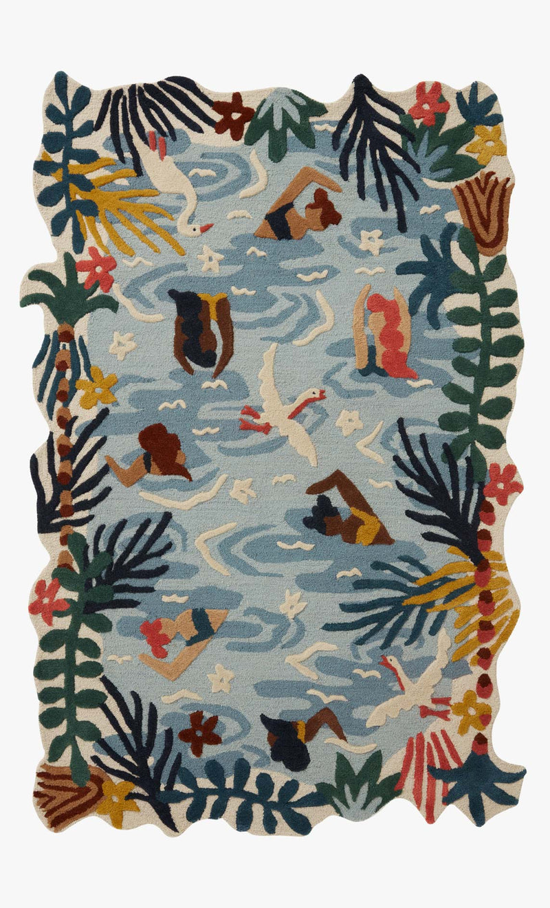 Justina Blakeney x Loloi Optimism Collection - Contemporary Hand Tufted Rug in Ocean (OPT-02)