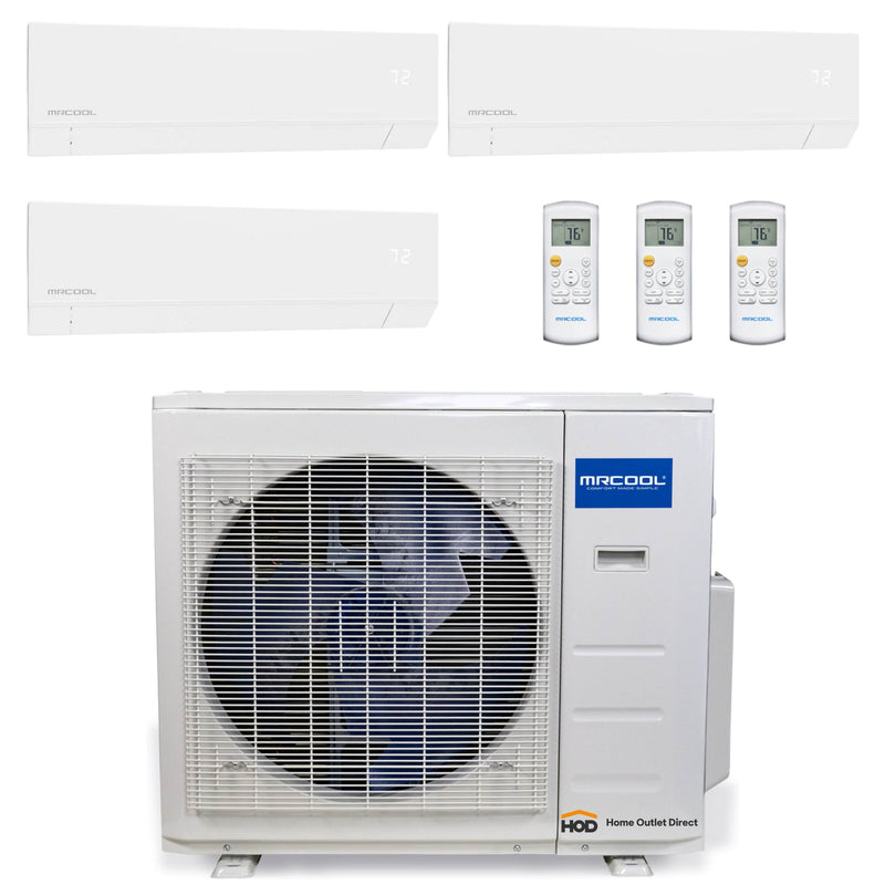 MRCOOL Olympus Mini Split - 3-Zone 36,000 BTU Ductless Air Conditioner and Heat Pump with 18K + 12K + 12K Wall Mount Air Handlers