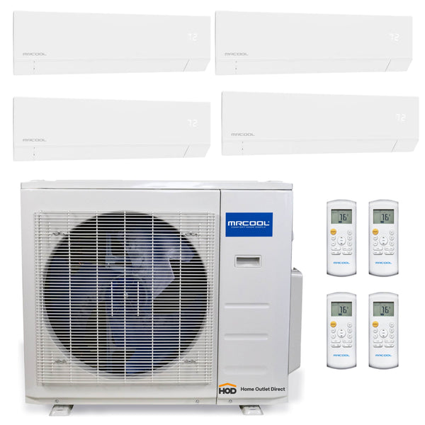 MRCOOL Olympus Mini Split - 4-Zone 36,000 BTU Ductless Air Conditioner and Heat Pump with 12K + 9K + 9K + 9K Wall Mount Air Handlers